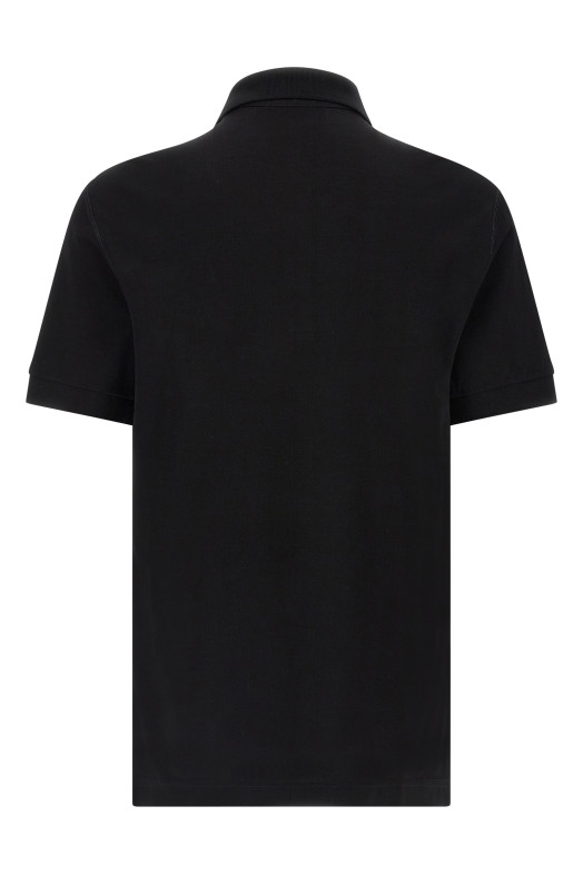Logo plate polo shirt Black
