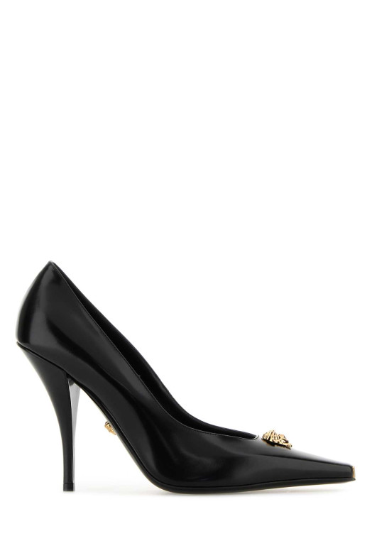 Black leather pumps VERSACE (10204671A14835)