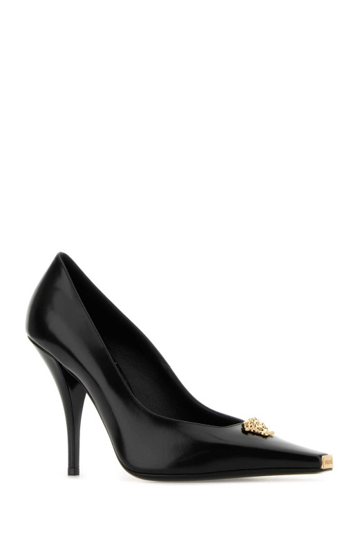 Black leather pumps VERSACE (10204671A14835)