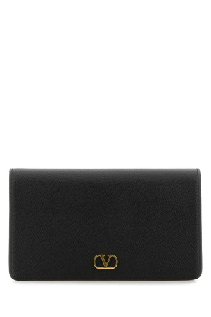 Black leather VLogo Signature clutch Black VALENTINO GARAVANI (6W2P0AK8SNP)
