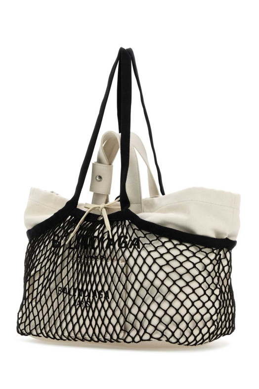 Two-tone canvas and mesh medium 24/7 shopping bag BALENCIAGA (7918092AA47)
