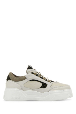 Multicolor leather and canvas Fendi Force sneakers FENDI (7E1728AU20)