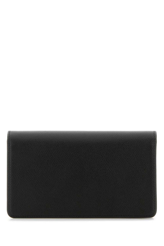 Black leather VLogo Signature clutch Black VALENTINO GARAVANI (7W2P0AK8SNP)