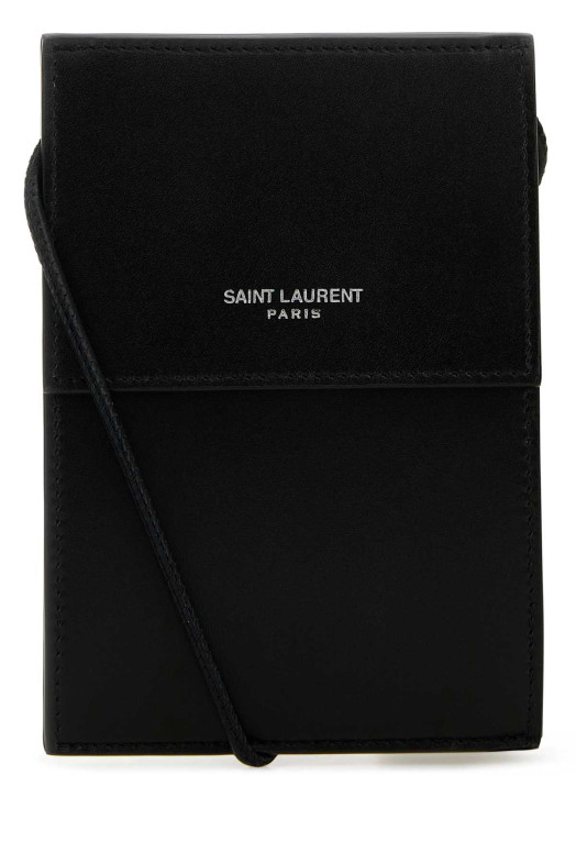 Black leather pouch Black SAINT LAURENT (8027280U90E)