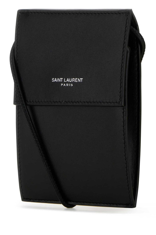 Black leather pouch Black SAINT LAURENT (8027280U90E)
