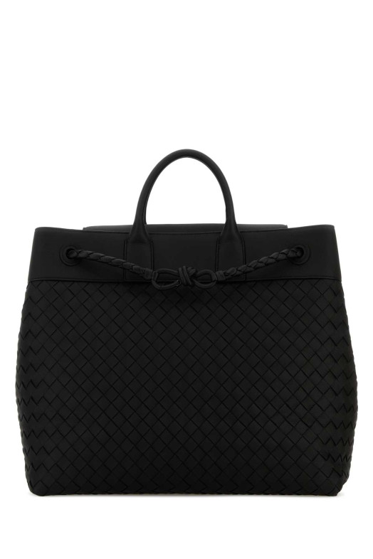 Black leather Andiamo Voyager travel bag BOTTEGA VENETA (827066V5WN5)