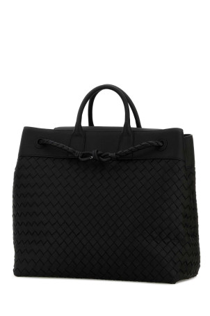 Black leather Andiamo Voyager travel bag BOTTEGA VENETA (827066V5WN5)