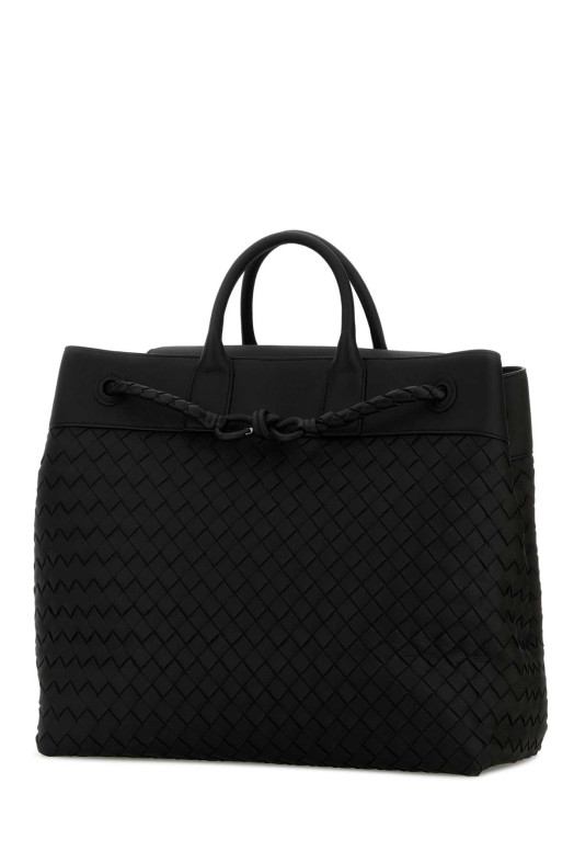 Black leather Andiamo Voyager travel bag BOTTEGA VENETA (827066V5WN5)
