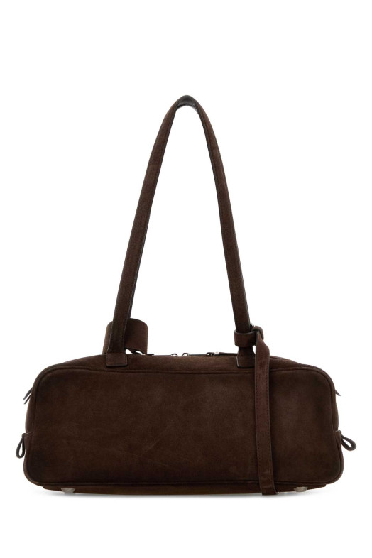 Dark brown suede small Carrie shoulder bag BALENCIAGA (8329202AB9G)