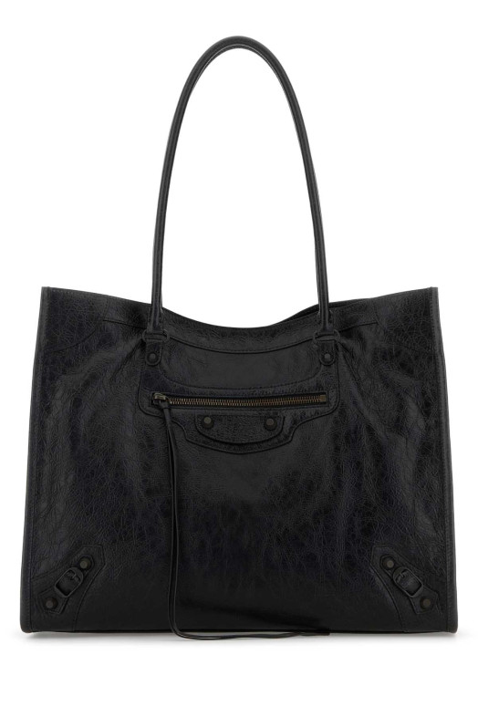 Black leather medium Le City shopping bag Black BALENCIAGA (8518182ABEK)