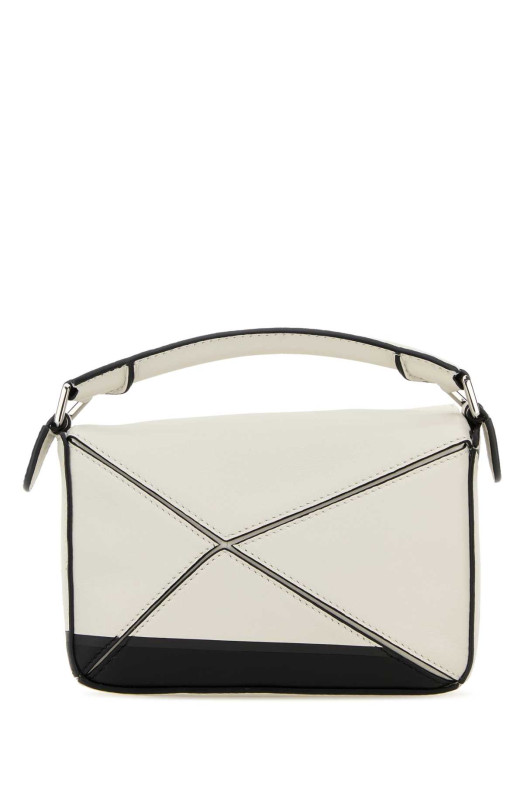Chalk leather mini Puzzle handbag LOEWE (A510U95XA4)