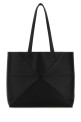 Black leather medium Puzzle Fold shopping bag Black LOEWE (A779PEWX04)