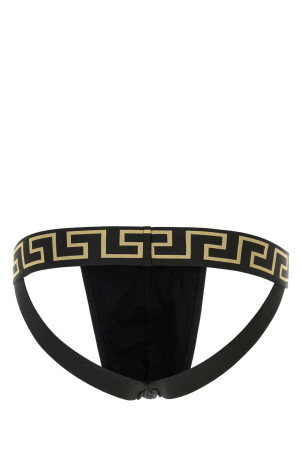 Black stretch cotton brief VERSACE (AUU010171A10011)