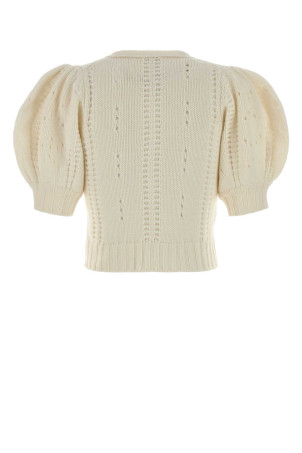 Ivory wool blend cardigan Beige CHLOE (CH25WMC05590)