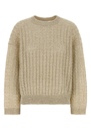 Sand linen blend sweater BRUNELLO CUCINELLI (MCO559710)