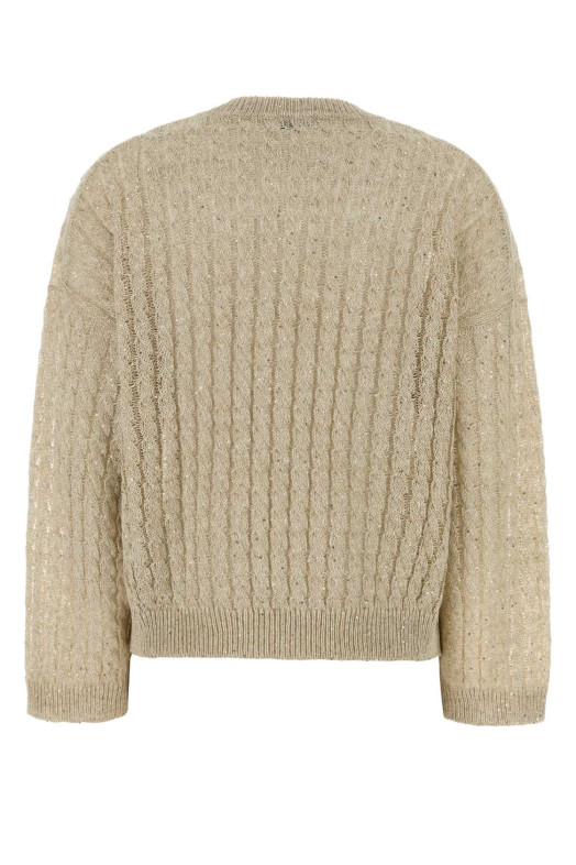 Sand linen blend sweater BRUNELLO CUCINELLI (MCO559710)
