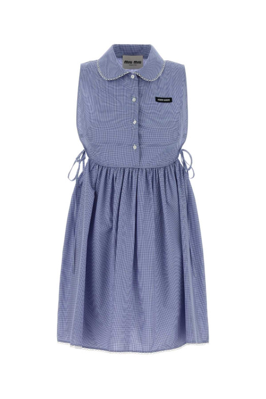 Embroidered cotton mini dress MIU MIU (MF6203SOOO187G)