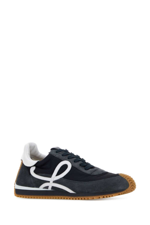 Blue nylon and suede Ballet Runner 2.0 sneakers Black LOEWE (MLSR282X03)