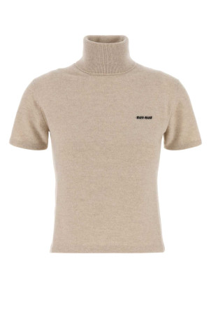 Sand cashmere sweater MIU MIU (MMR452SOOO18A9)