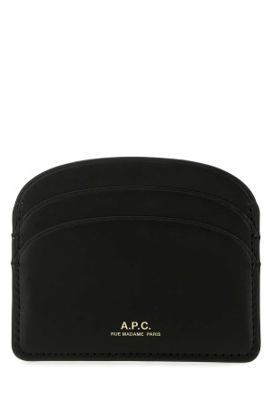 Black leather card holder Black A.P.C. (PXAWVF63270)