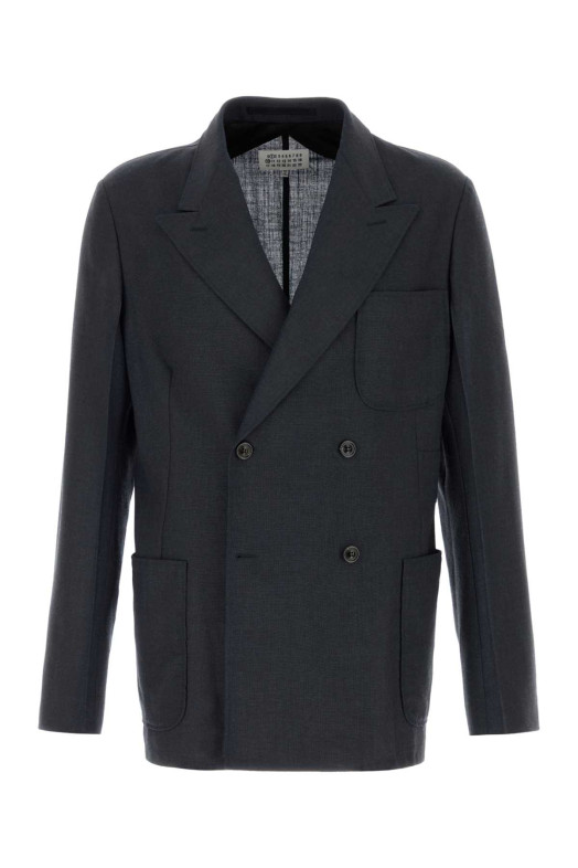 Denim blue wool blazer MAISON MARGIELA (S50BN0539M35535)