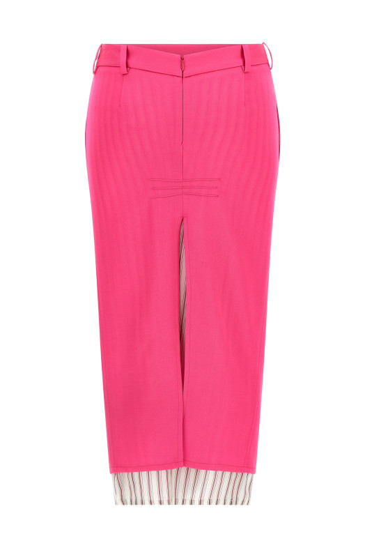 Double layer skirt Fuchsia