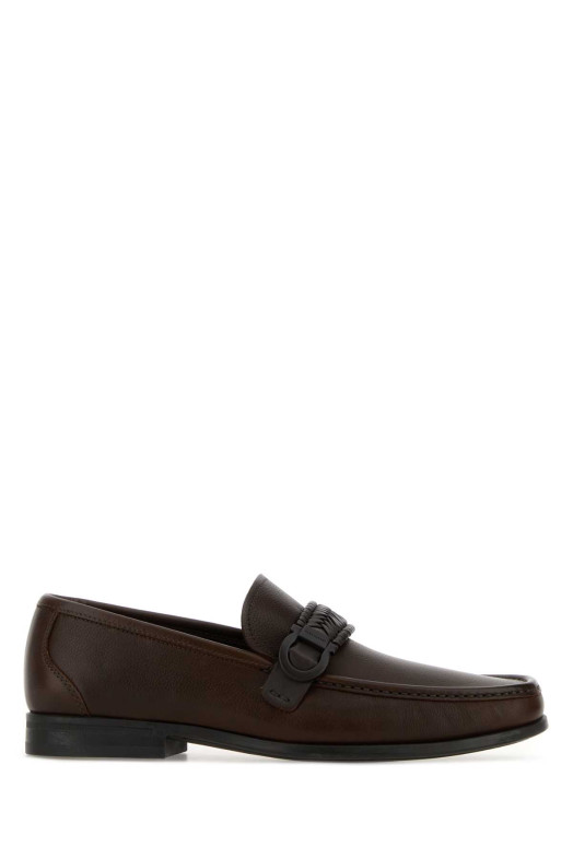 Dark brown leather Caspian loafers Brown SALVATORE FERRAGAMO (02A7787942283E)