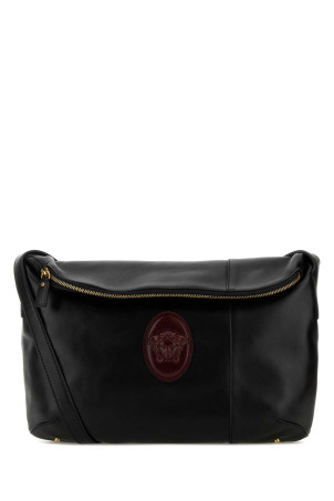 Black nappa leather crossbody bag VERSACE (10243801A17449)