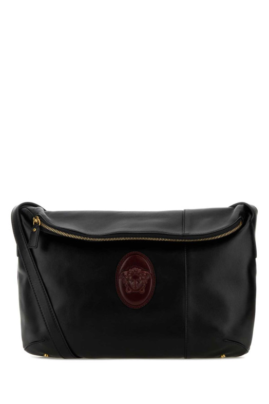Black nappa leather crossbody bag VERSACE (10243801A17449)