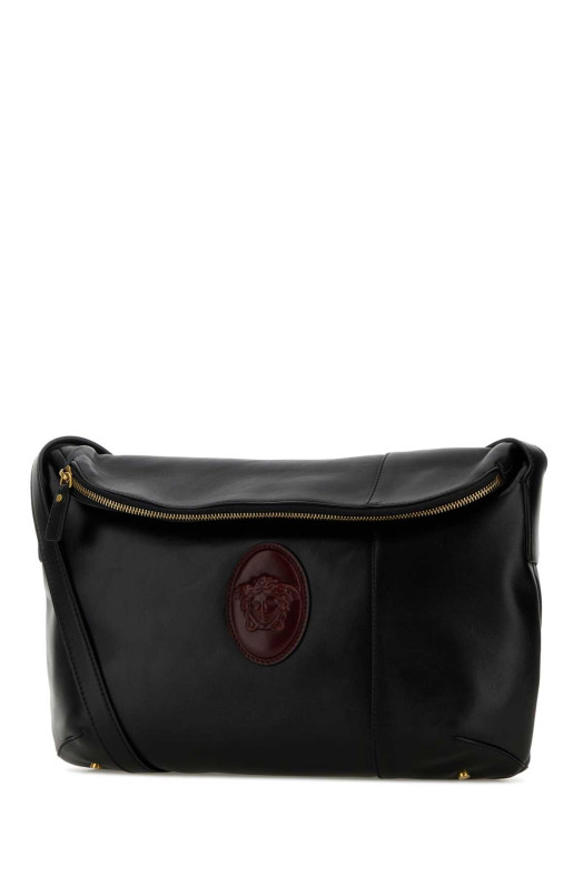Black nappa leather crossbody bag VERSACE (10243801A17449)