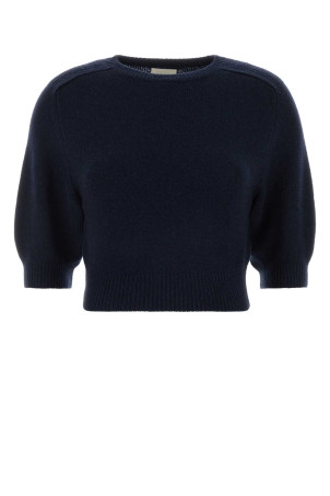 Navy blue wool blend Lorelai sweater KHAITE (18161534K534)