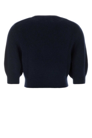 Navy blue wool blend Lorelai sweater KHAITE (18161534K534)