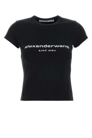 Black stretch cotton t-shirt ALEXANDER WANG (1CC2261292)