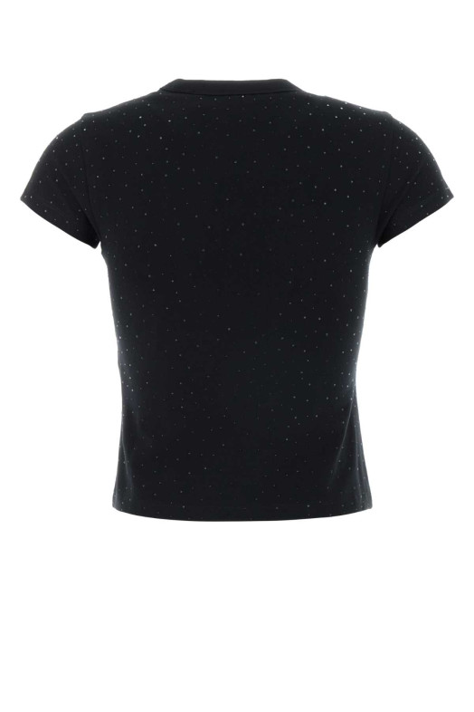 Black stretch cotton t-shirt ALEXANDER WANG (1CC2261292)