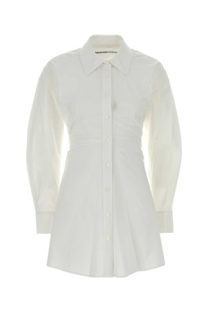 LS MINI SHIRT DRESS W/ GATHERED BACK ZIPPER DETAIL White ALEXANDER WANG (1WC2266951)