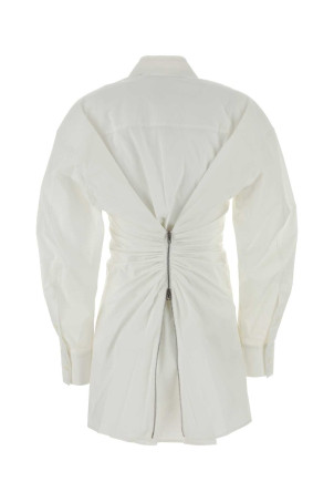 LS MINI SHIRT DRESS W/ GATHERED BACK ZIPPER DETAIL White ALEXANDER WANG (1WC2266951)