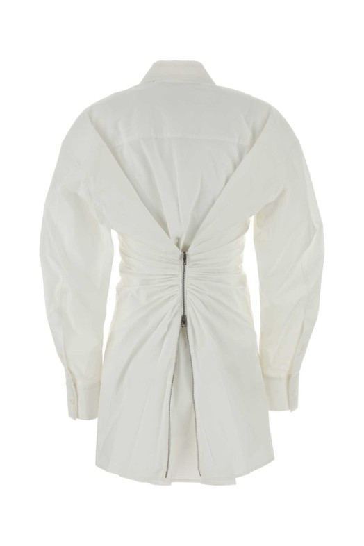 LS MINI SHIRT DRESS W/ GATHERED BACK ZIPPER DETAIL White ALEXANDER WANG (1WC2266951)