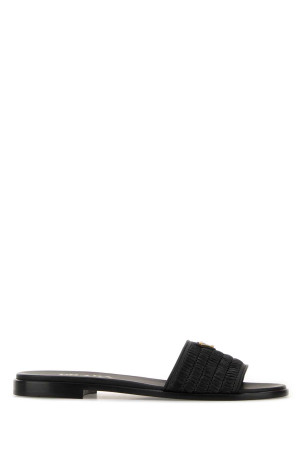 Black raffia slippers Black PRADA (1XX758FB0102ACS)