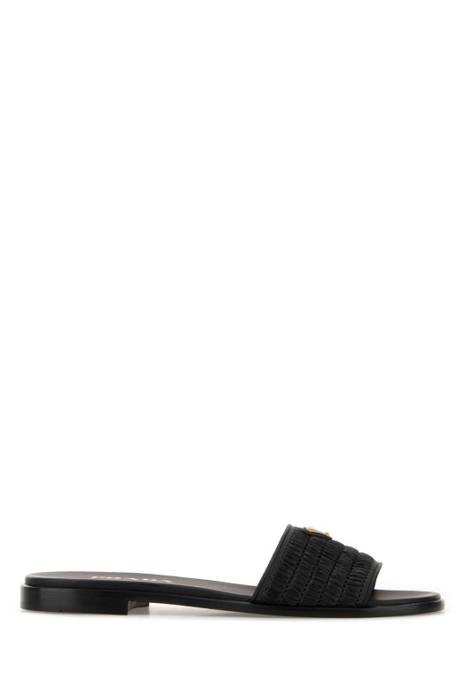 Black raffia slippers Black PRADA (1XX758FB0102ACS)