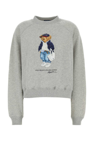 Melange grey cotton sweatshirt POLO RALPH LAUREN (211A96185)