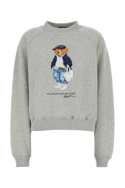 Melange grey cotton sweatshirt POLO RALPH LAUREN (211A96185)