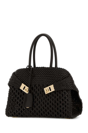 Dark brown leather Hug handbag Brown SALVATORE FERRAGAMO (21A474789996)