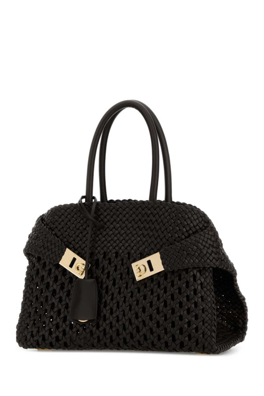 Dark brown leather Hug handbag Brown SALVATORE FERRAGAMO (21A474789996)