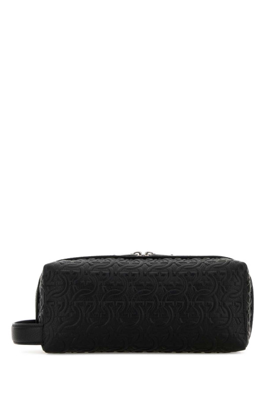 Black leather beauty case SALVATORE FERRAGAMO (241479769475)