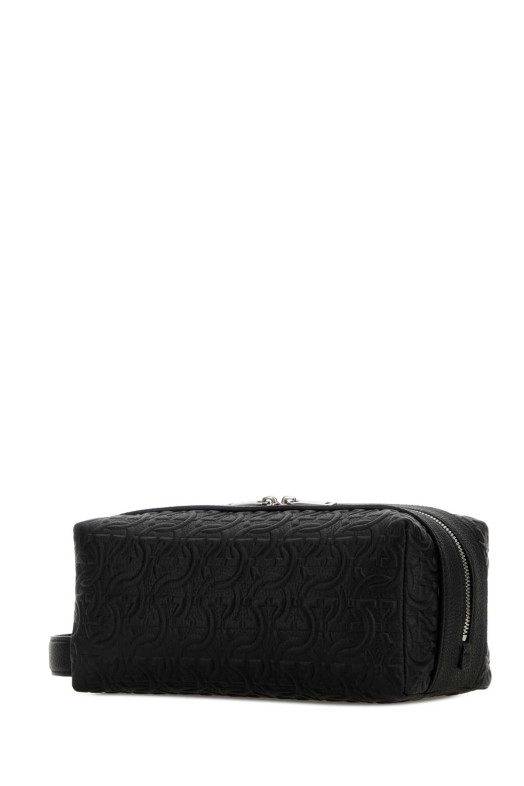 Black leather beauty case SALVATORE FERRAGAMO (241479769475)