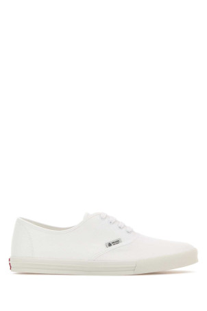 White canvas sneakers Black PRADA (2EE467FG0003LKE)