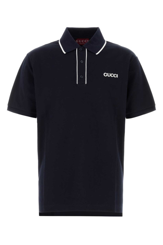 Midnight blue stretch piquet polo shirt GUCCI (806250XJHH6)
