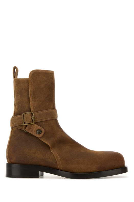 Camel suede Ledges ankle boots BURBERRY (8124357)