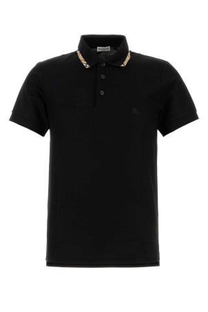 Black piquet polo shirt Black BURBERRY (8126949)
