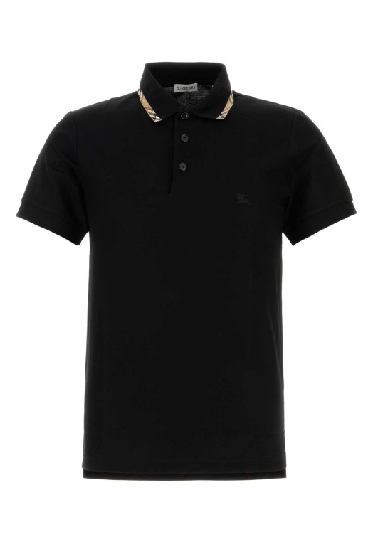 Black piquet polo shirt Black BURBERRY (8126949)